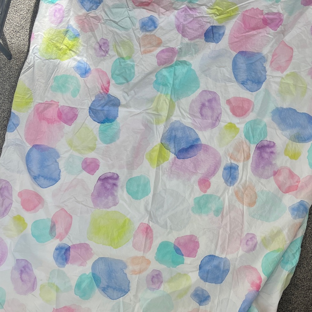 Pottery Barn Teen Multicolor Watercolor duvet, cover, and two shams